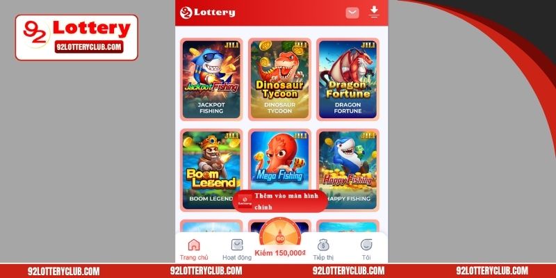 Các thông tin chính về sảnh bắn cá 92lottery