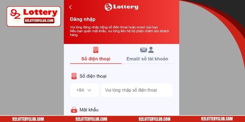 Hướng dẫn các thao tác trải nghiệm cơ bản tại 92Lottery