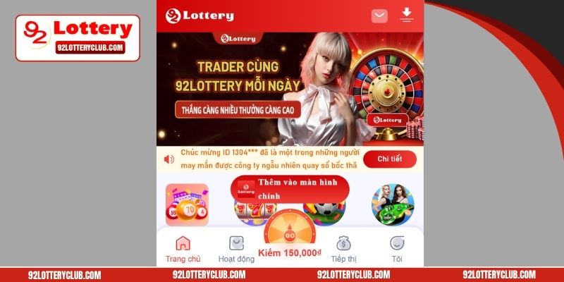 Khuyến mãi 92lottery hấp dẫn dành cho tân binh