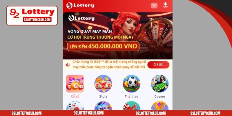 Sứ mệnh hoạt động và phát triển của 92Lottery